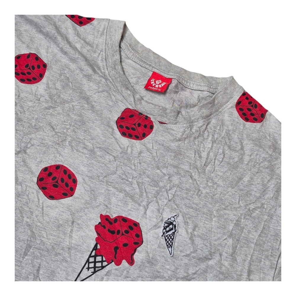 BBC Ice Cream Men's XL Dice Ice Cream Cone Graphic T Shirt Gray Streetwear